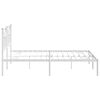 vidaXL Bed Frame White Powder-Coated Steel Super King Bed Frame