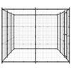 vidaXL Dog Kennel Black Powder-coated steel 78.0 sqft Tough Dog Kennel