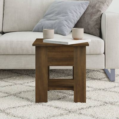 vidaXL Coffee Table Brown Oak 15.7"x15.7"x16.5" Engineered Wood