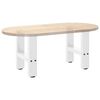 vidaXL Coffee Table Leg Set of 2 White Powder-coated steel Standard