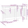 vidaXL Radiator Cover 59.8"x7.5"x32.1" MDF
