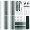 vidaXL Fence Post Green 164.04 x 2.62 ft (0.98 in mesh) Steel and PVC