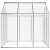 vidaXL Aviary Silver Aluminum Large Aviary Rectangular Modern