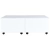 vidaXL Coffee Table High Gloss White Engineered Wood 39.4 x 39.4 x 13.8 in