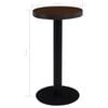 vidaXL Bistro Table Dark Brown, Black MDF, Steel Small Durable
