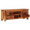 vidaXL TV Cabinet Brown Solid wood, engineered wood 43.3 x 11.8 x 15.7 in