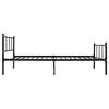 vidaXL Bed Frame Black Metal Twin Durable Bed Frame Rectangular