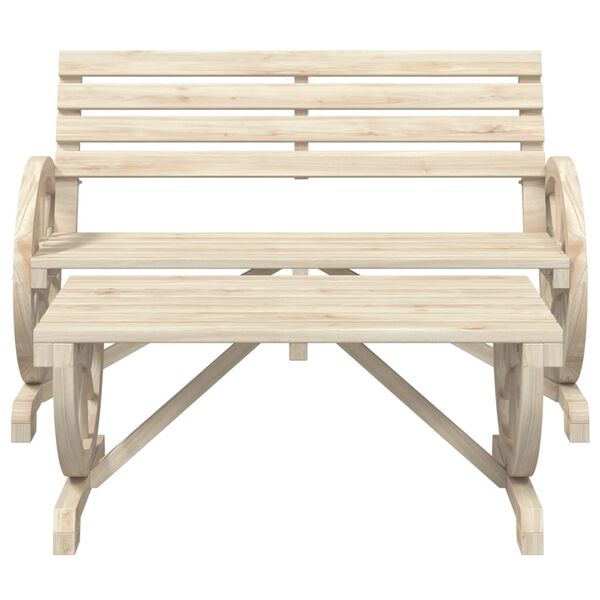 vidaXL Garden Lounge Set natural wood Solid fir wood Medium Durable