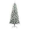 vidaXL Artificial Hinged Christmas Tree 300 LEDs & Ball Set 82.7"