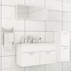 vidaXL Bathroom Furniture Set High gloss white Engineered wood Standard