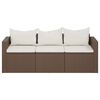 vidaXL 3-seater Patio Sofa Brown PE Rattan 3-Seater Modular