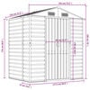 vidaXL Garden Shed Light brown Galvanized steel Large Garden Shed