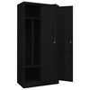 vidaXL Wardrobe Black Steel 31.5x19.7x70.9 in Wardrobe Rectangular