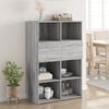 vidaXL Highboard Grey Sonoma Engineered Wood 31.5 x 16.7 x 48.8 in