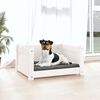 vidaXL Dog Bed White Solid pine wood 21.9 x 17.9 x 11.0 in