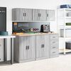 vidaXL Garage Wall Cabinet Grey Sonoma Engineered Wood