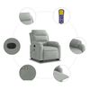 vidaXL Electric Stand Up Massage Recliner Chair Light grey