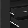 vidaXL Highboard Black Engineered wood Standard Highboard Rectangular