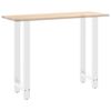 vidaXL Coffee Table Leg Set of 2 White Steel Adjustable Feet