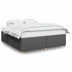 vidaXL Bed Frame Dark Grey Polyester Super King Bed Frame Rectangular