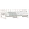 vidaXL Day Bed White Solid Pine Wood Standard