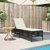 vidaXL Sun Lounger Brown PE rattan