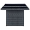 vidaXL Outdoor Dining Set Dark Grey, Black