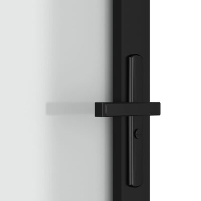 vidaXL Interior Door 32.7"x79.3" Black Matt Glass and Aluminum