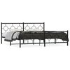 vidaXL Bed Frame Black Powder-coated steel 78.7 x 78.7 in Bed Frame