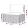 vidaXL Garden Lounge Set Grey PE Rattan, Powder-Coated Steel Standard