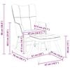 vidaXL Rocking Chair With Stool Cream White Velvet Medium Rocking Chair