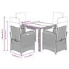 vidaXL Garden Dining Set Black, Cream White