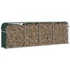 vidaXL Log Holder Green 118.1x17.7x39.4" Galvanised Steel