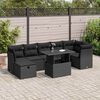 vidaXL Garden Sofa Set Black