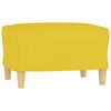 vidaXL 3-seater Sofa With Footstool Light Yellow