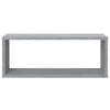 vidaXL Wall Cube Shelf Set of 4 Grey Sonoma Engineered Wood