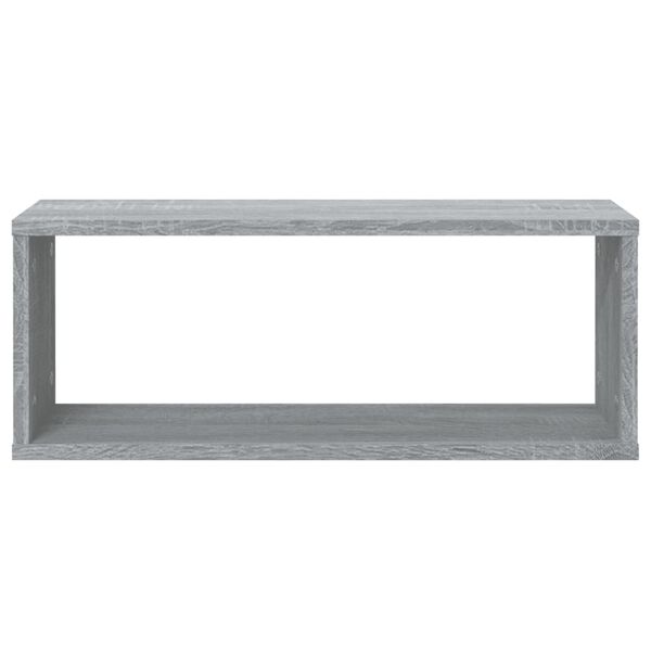 vidaXL Wall Cube Shelf Set of 4 Grey Sonoma Engineered Wood