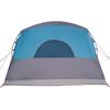 vidaXL Family Tent with Roof Blue and Grey 226.77 x 127.95 x 83.86 in