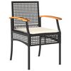 vidaXL Garden Dining Set Black PE rattan Five-piece set