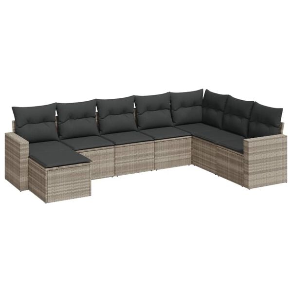 vidaXL Garden Sofa Set Light grey, Dark grey