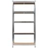 vidaXL 5-Layer Heavy-duty Shelf Silver Steel&Engineered Wood
