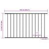vidaXL Fence Panel Powder-coated Steel 5.6x3.3' Black