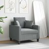 vidaXL Sofa Chair Light grey 100% polyester, metal, textilene, foam Single