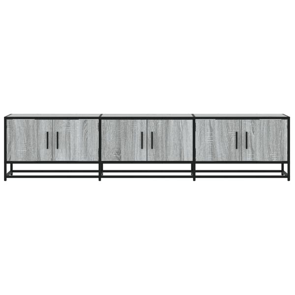vidaXL TV Cabinet Gray Sonoma Engineered wood, Metal 70.9 in long