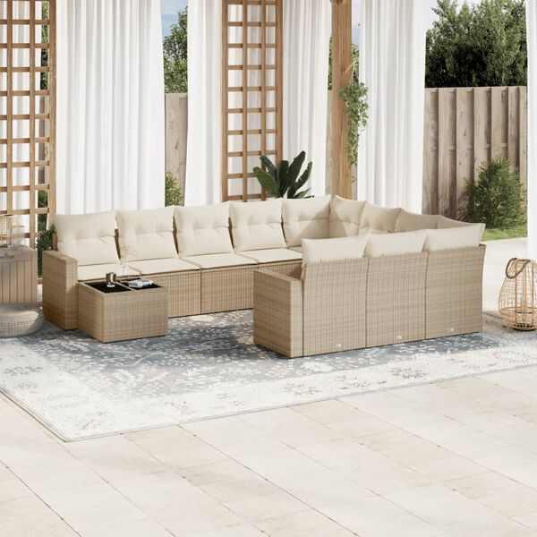 vidaXL Garden Sofa Set Beige