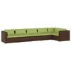 vidaXL Garden Lounge Set Brown, Green