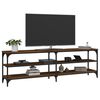 vidaXL TV Cabinet Brown Oak Engineered Wood Long Adjustable Feet