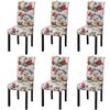vidaXL Dining Chair Set of 6 Multicolor Polyester Standard Sturdy