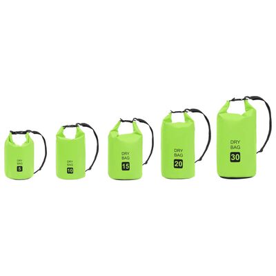 vidaXL Dry Bag Green 5.3 gal PVC