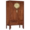 vidaXL Wardrobe Brown Solid Acacia Wood 39.4x19.7x68.9 in Doors